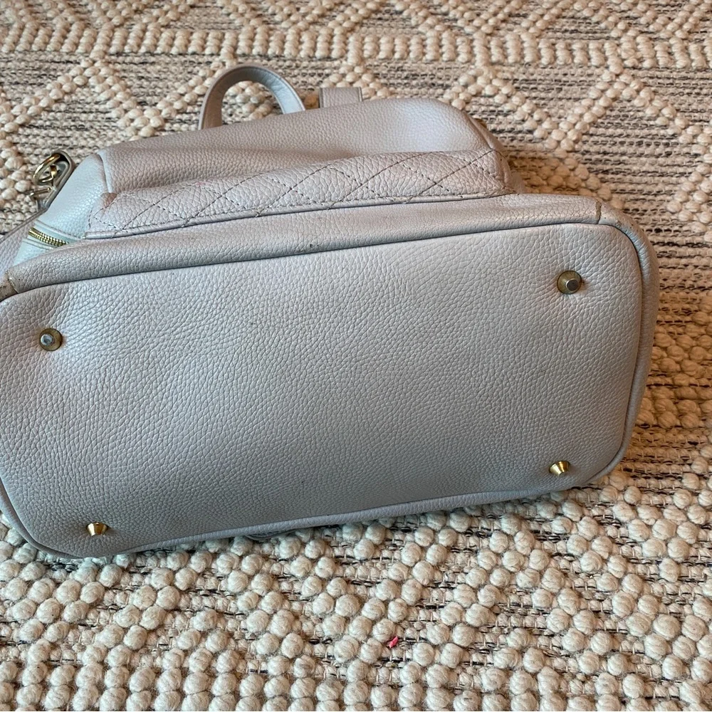 Luli Bebe Monaco Stone Grey Vegan Leather Backpack